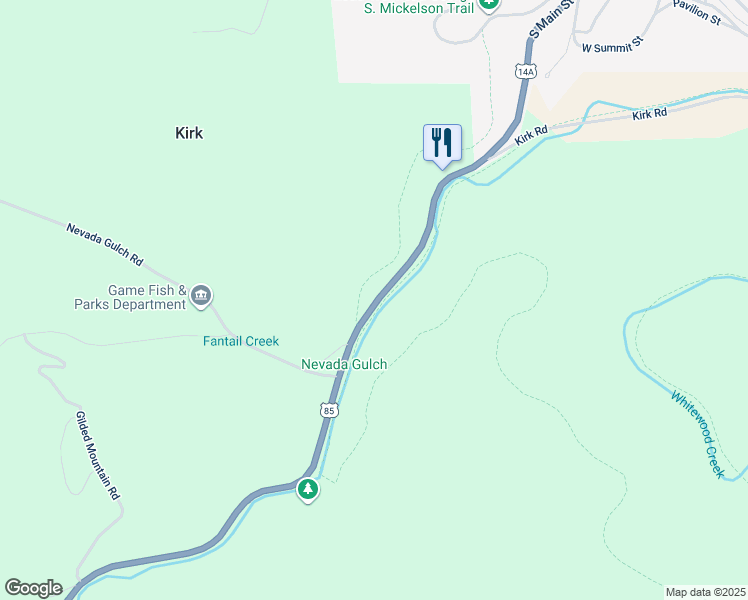 map of restaurants, bars, coffee shops, grocery stores, and more near 76 CanAm Highway in Lead