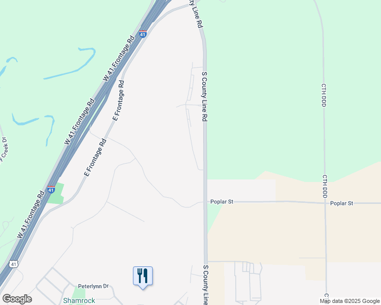 map of restaurants, bars, coffee shops, grocery stores, and more near 805 County Road U in Wrightstown