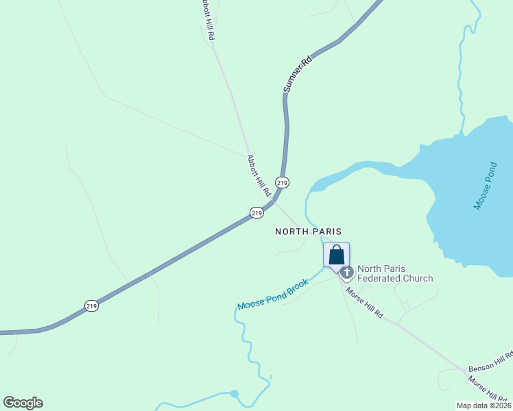 map of restaurants, bars, coffee shops, grocery stores, and more near 71 North Paris Road in West Paris