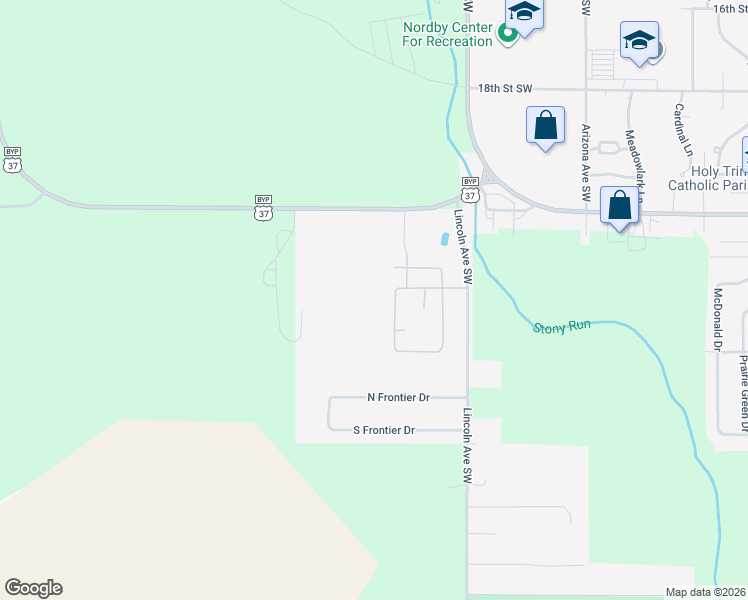 map of restaurants, bars, coffee shops, grocery stores, and more near 1400 21st Street Southwest in Huron