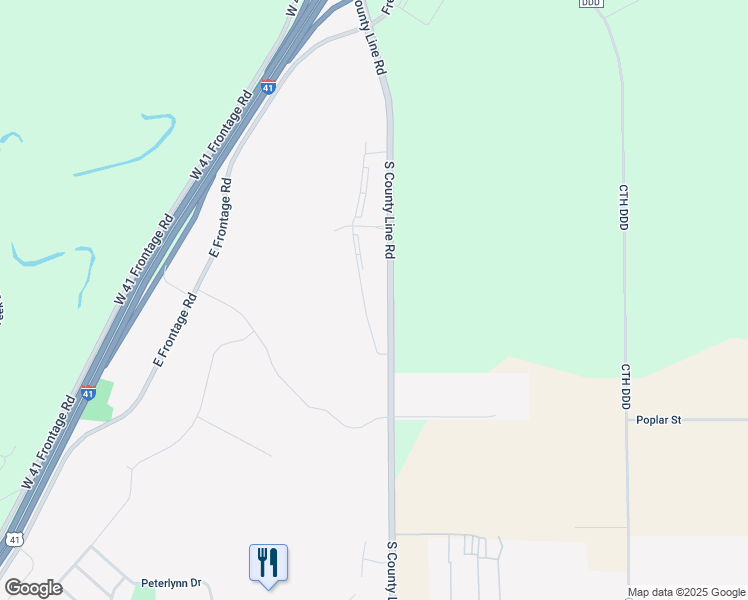 map of restaurants, bars, coffee shops, grocery stores, and more near 805 County Road U in Wrightstown