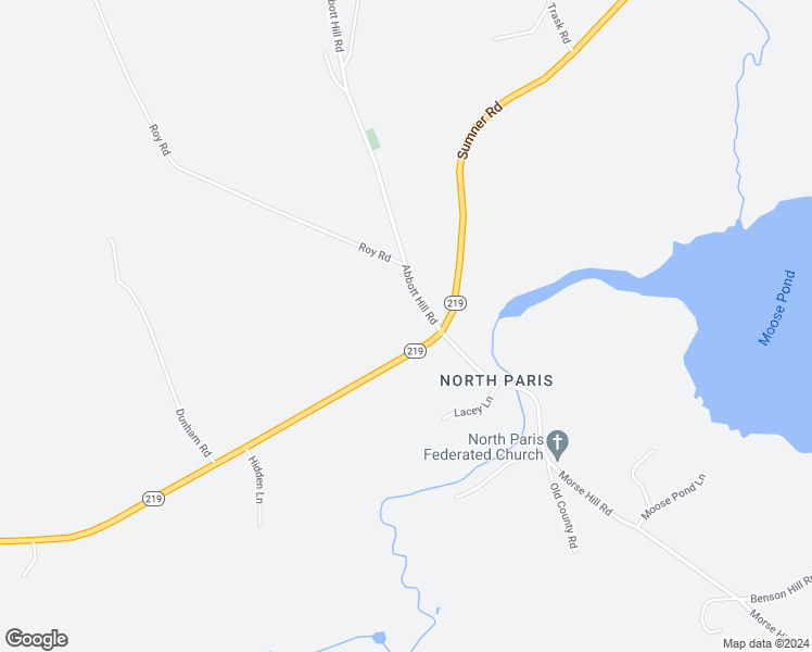 map of restaurants, bars, coffee shops, grocery stores, and more near 71 North Paris Road in West Paris