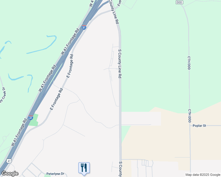 map of restaurants, bars, coffee shops, grocery stores, and more near 805 County Road U in Wrightstown