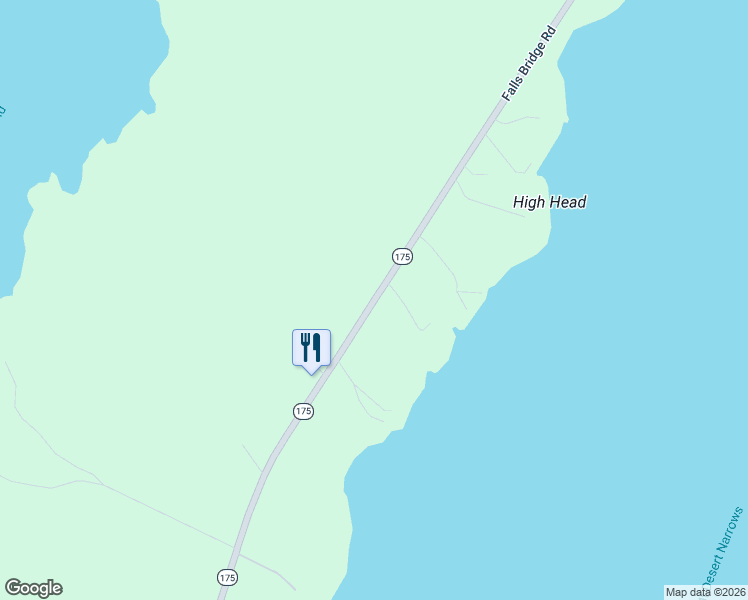 map of restaurants, bars, coffee shops, grocery stores, and more near 636 Falls Bridge Road in Blue Hill