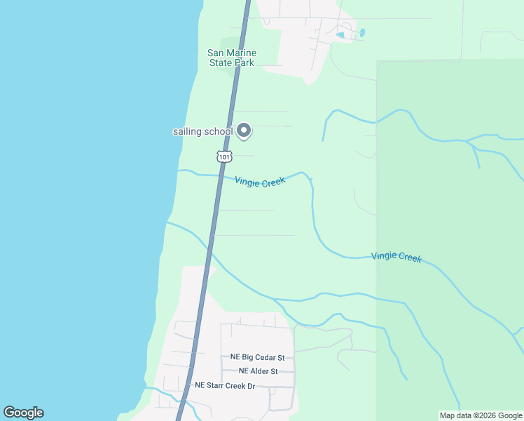 map of restaurants, bars, coffee shops, grocery stores, and more near 483 NE Vingie St in Yachats