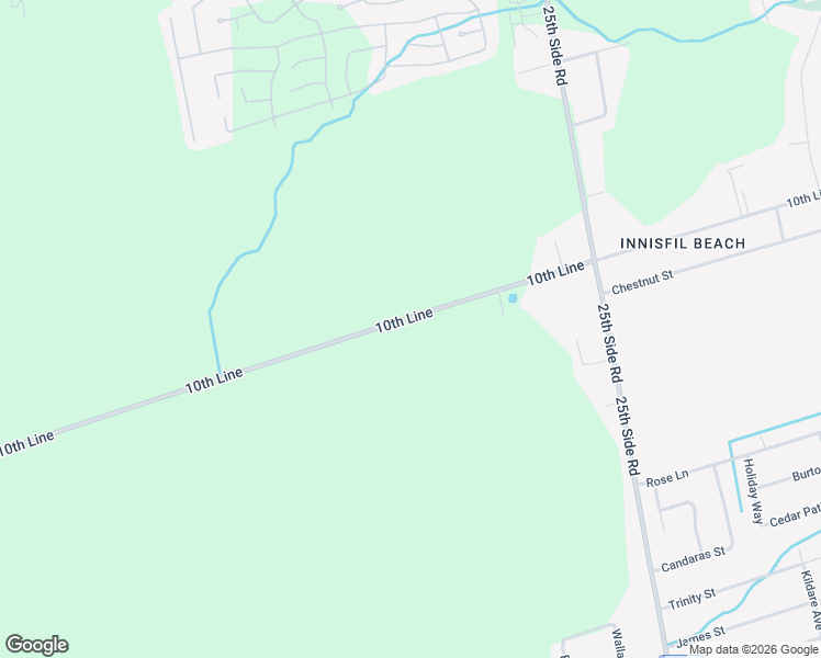 map of restaurants, bars, coffee shops, grocery stores, and more near 960 10th Line in Innisfil