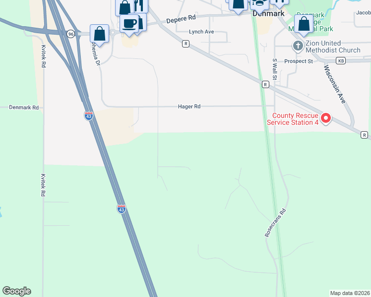 map of restaurants, bars, coffee shops, grocery stores, and more near in Denmark