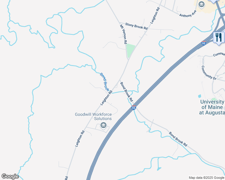 map of restaurants, bars, coffee shops, grocery stores, and more near 410 Leighton Road in Augusta