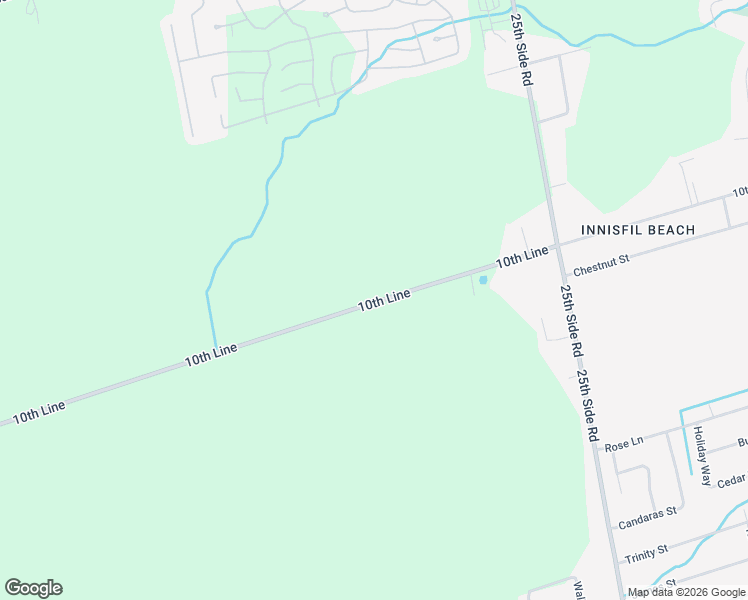 map of restaurants, bars, coffee shops, grocery stores, and more near 960 10th Line in Innisfil