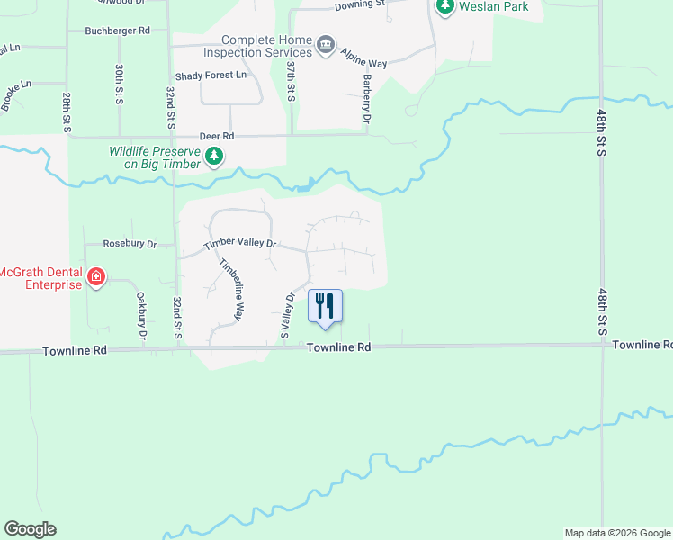 map of restaurants, bars, coffee shops, grocery stores, and more near 3810 Timber Valley Drive in Wisconsin Rapids