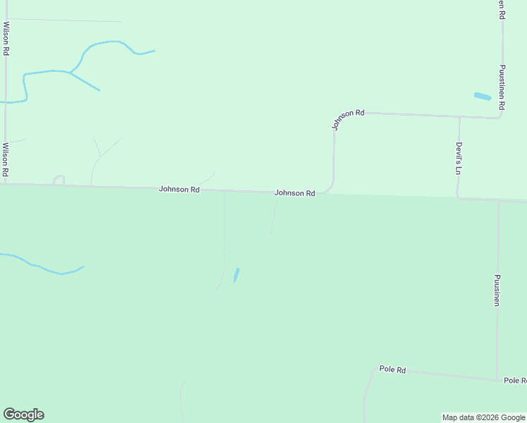 map of restaurants, bars, coffee shops, grocery stores, and more near 15374 Johnson Road in Kaleva