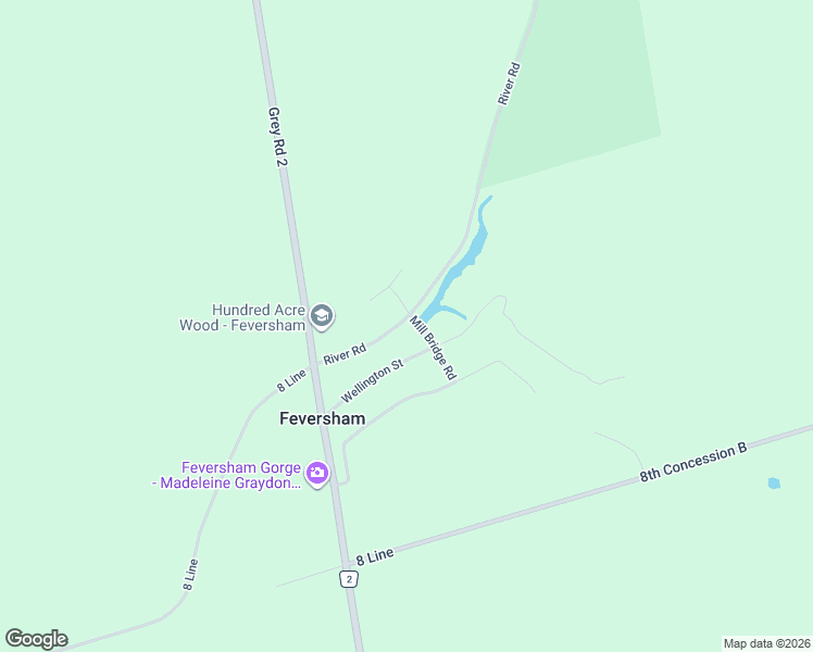 map of restaurants, bars, coffee shops, grocery stores, and more near 132 River Road in Feversham
