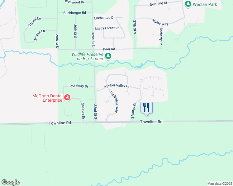 map of restaurants, bars, coffee shops, grocery stores, and more near 6111 Timberline Way in Wisconsin Rapids