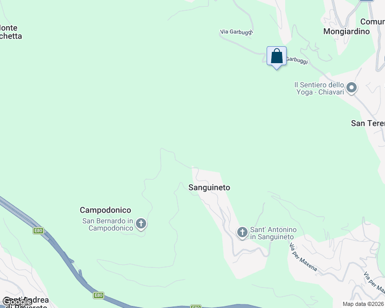 map of restaurants, bars, coffee shops, grocery stores, and more near 47 Case Sparse in Sanguineto
