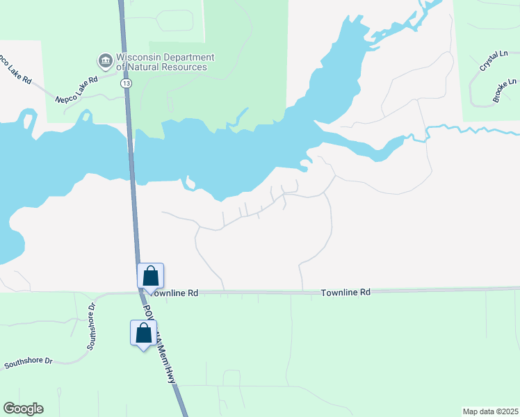 map of restaurants, bars, coffee shops, grocery stores, and more near 1481 East Shore Drive in Wisconsin Rapids