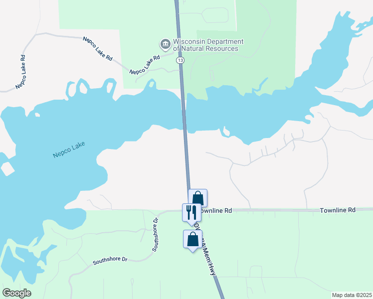 map of restaurants, bars, coffee shops, grocery stores, and more near 5970 8th Street South in Wisconsin Rapids