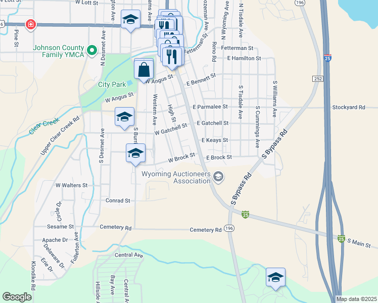 map of restaurants, bars, coffee shops, grocery stores, and more near 620 South Main Street in Buffalo