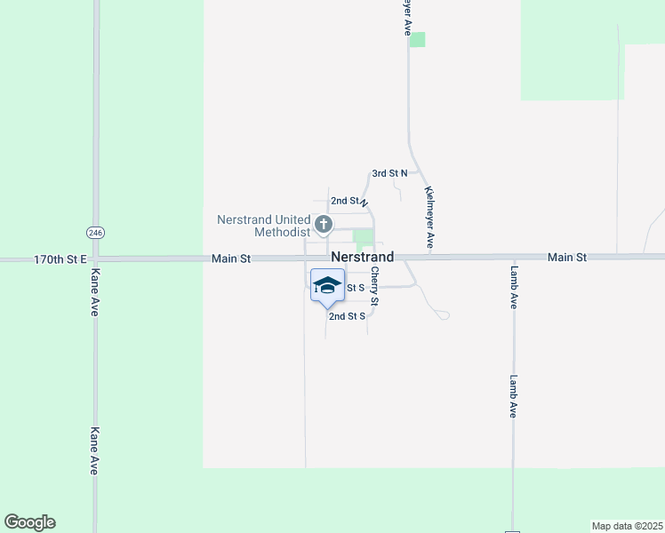 map of restaurants, bars, coffee shops, grocery stores, and more near 125 Main Street in Nerstrand