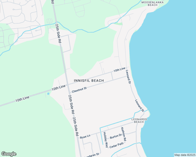 map of restaurants, bars, coffee shops, grocery stores, and more near 715 10th Line in Innisfil