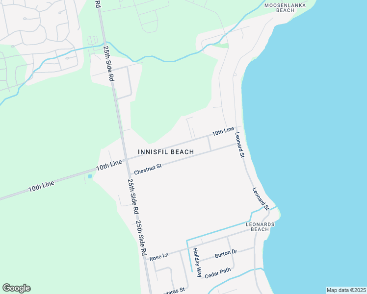 map of restaurants, bars, coffee shops, grocery stores, and more near 715 10th Line in Innisfil