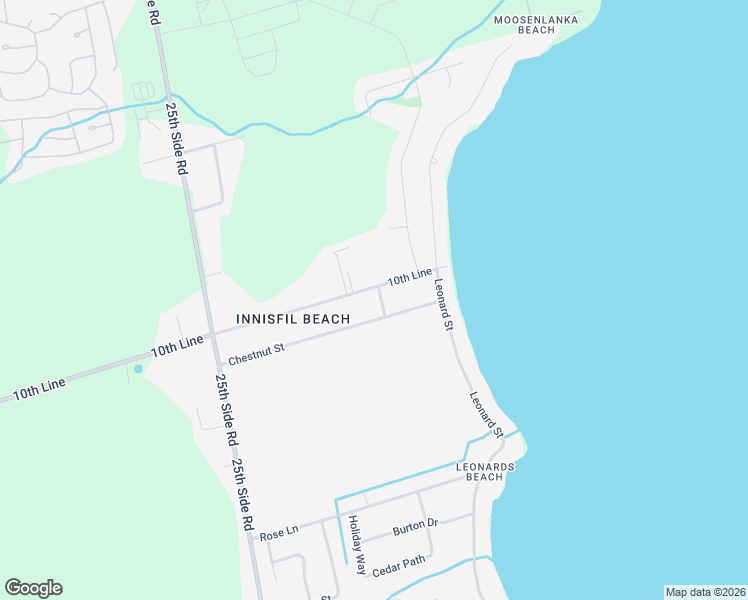 map of restaurants, bars, coffee shops, grocery stores, and more near 679 10th Line in Innisfil