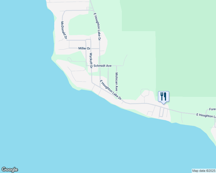 map of restaurants, bars, coffee shops, grocery stores, and more near 101-199 Hardwood Avenue in Roscommon
