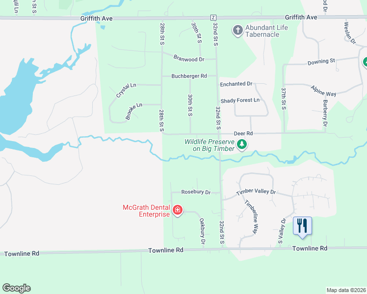 map of restaurants, bars, coffee shops, grocery stores, and more near 2910 Deer Road in Wisconsin Rapids