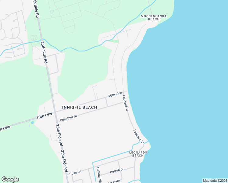 map of restaurants, bars, coffee shops, grocery stores, and more near 647 10th Line in Innisfil