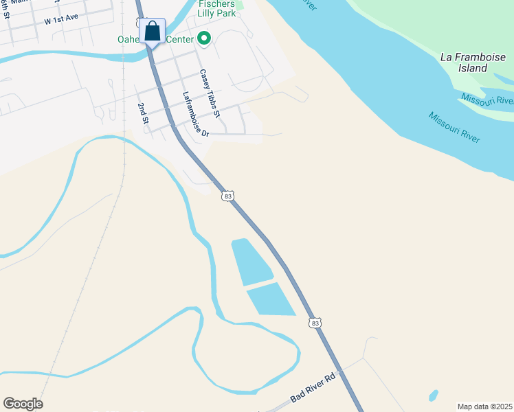 map of restaurants, bars, coffee shops, grocery stores, and more near in Fort Pierre