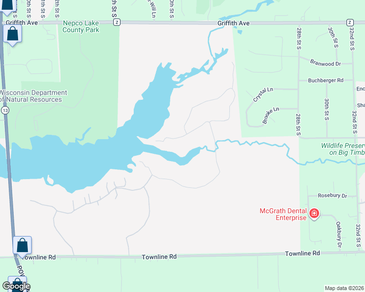 map of restaurants, bars, coffee shops, grocery stores, and more near 1740 flyrod trail in Wisconsin Rapids