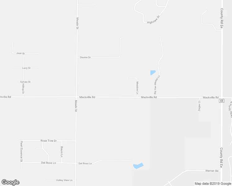 map of restaurants, bars, coffee shops, grocery stores, and more near W3990 Mackville Road in Appleton