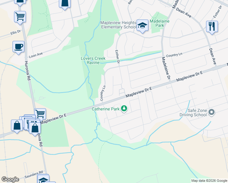 map of restaurants, bars, coffee shops, grocery stores, and more near in Barrie