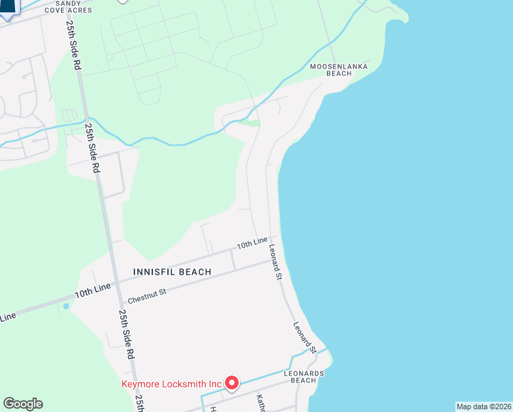 map of restaurants, bars, coffee shops, grocery stores, and more near 2739 Ireton Street in Innisfil