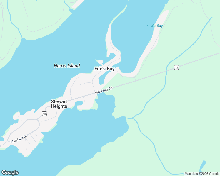 map of restaurants, bars, coffee shops, grocery stores, and more near 260 Fifes Bay Road in Peterborough