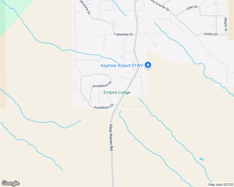 map of restaurants, bars, coffee shops, grocery stores, and more near 115 Pine Haven Road in Moorcroft