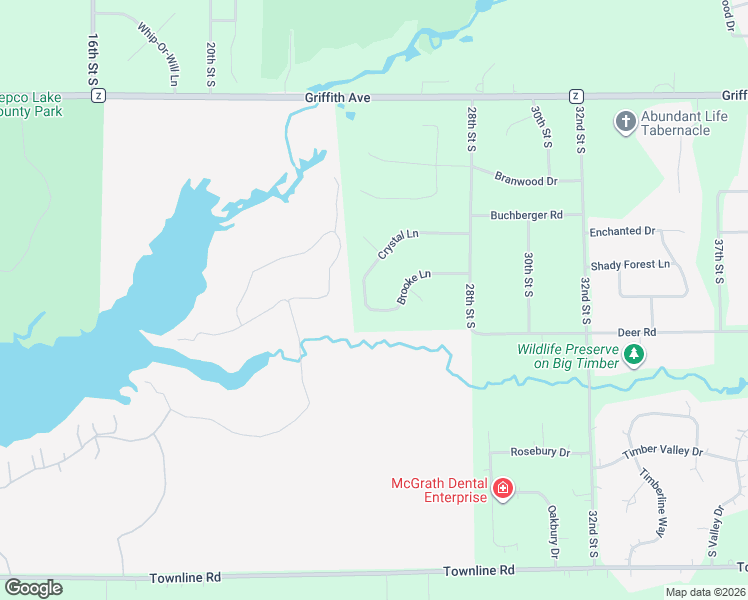 map of restaurants, bars, coffee shops, grocery stores, and more near 2408 Crystal Lane in Wisconsin Rapids