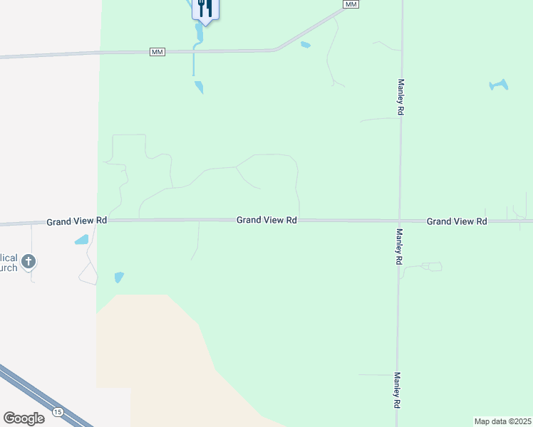 map of restaurants, bars, coffee shops, grocery stores, and more near W8256 Grand View Road in Hortonville