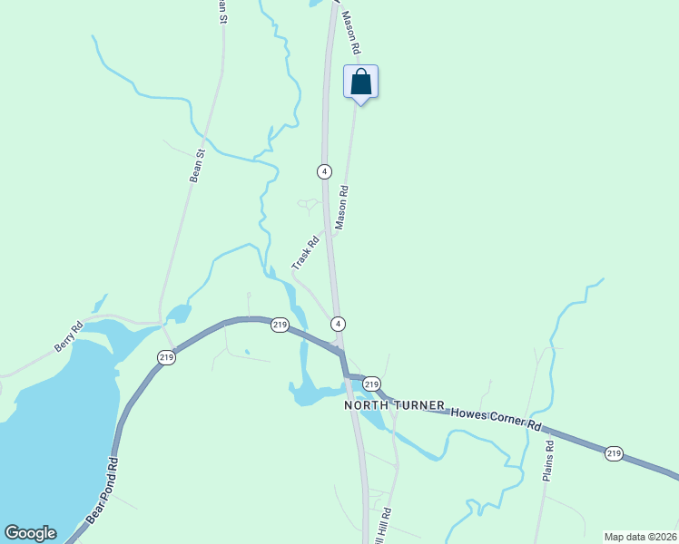 map of restaurants, bars, coffee shops, grocery stores, and more near 2523 Maine 4 in Turner