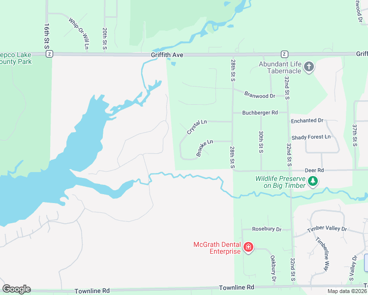 map of restaurants, bars, coffee shops, grocery stores, and more near 2420 Crystal Lane in Wisconsin Rapids