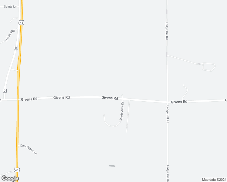 map of restaurants, bars, coffee shops, grocery stores, and more near W10664 Givens Road in New London