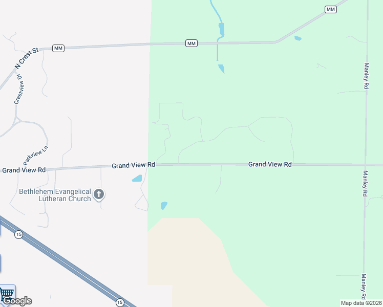 map of restaurants, bars, coffee shops, grocery stores, and more near W8372 Grand View Road in Hortonville