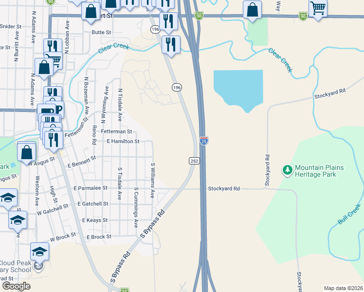 map of restaurants, bars, coffee shops, grocery stores, and more near in Buffalo