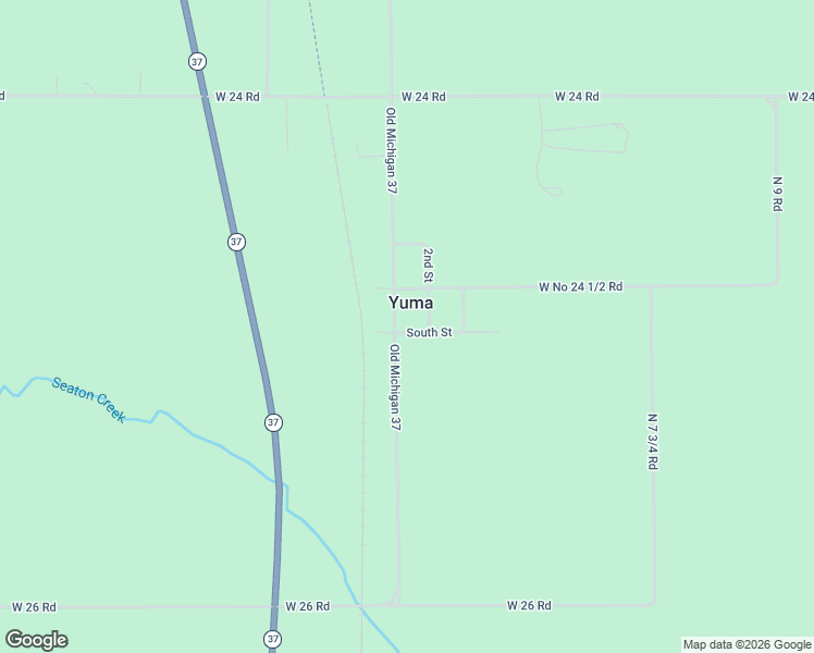 map of restaurants, bars, coffee shops, grocery stores, and more near 101-105 East South Street in Mesick