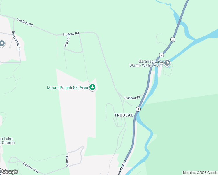 map of restaurants, bars, coffee shops, grocery stores, and more near County Highway 20 in Saranac Lake
