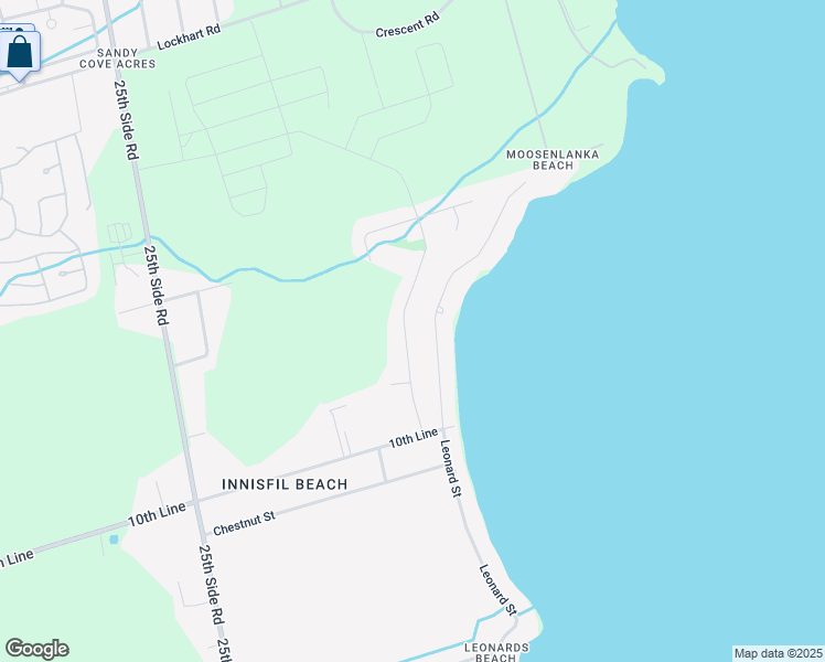 map of restaurants, bars, coffee shops, grocery stores, and more near 2777 Ireton Street in Innisfil