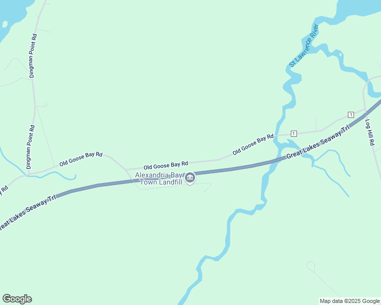 map of restaurants, bars, coffee shops, grocery stores, and more near 46677 County Road 1 in Alexandria Bay