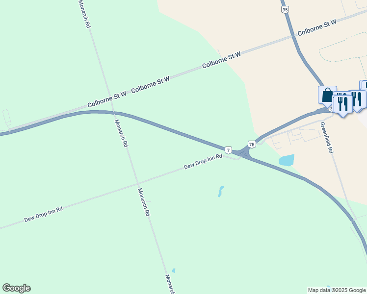map of restaurants, bars, coffee shops, grocery stores, and more near 1754 Highway 7 in Vaughan