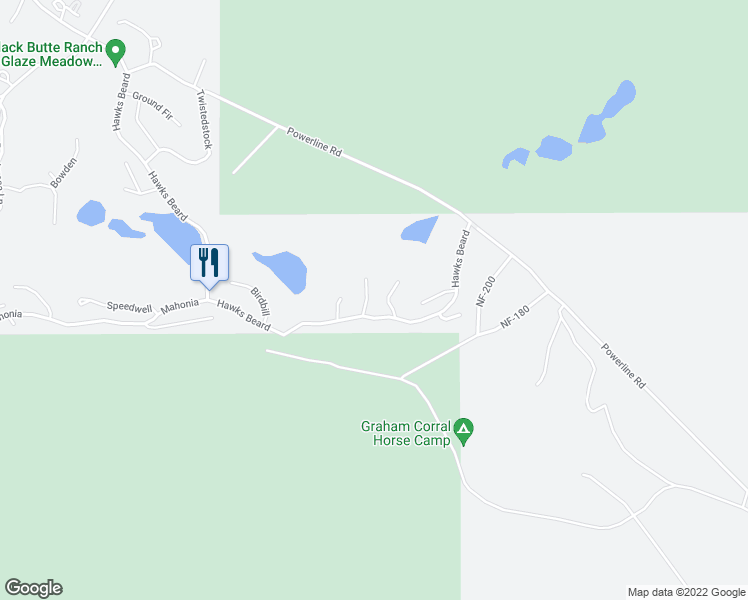map of restaurants, bars, coffee shops, grocery stores, and more near 70328 Groundsel in Sisters