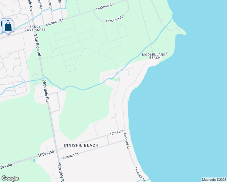 map of restaurants, bars, coffee shops, grocery stores, and more near 2823 Ireton Street in Innisfil