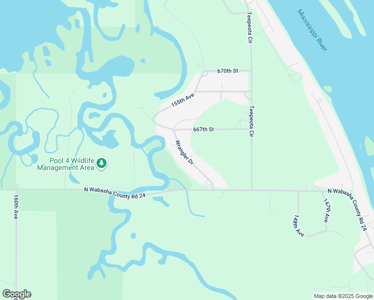 map of restaurants, bars, coffee shops, grocery stores, and more near 66568 Wrangler Drive in Wabasha